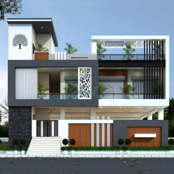 Contemporary residential elevation concept
